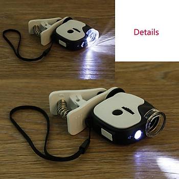 55X B�y�te� Telefon Klipsli Optik Makro Lens B�y�te� 2 LED 1 UV LED ORCA