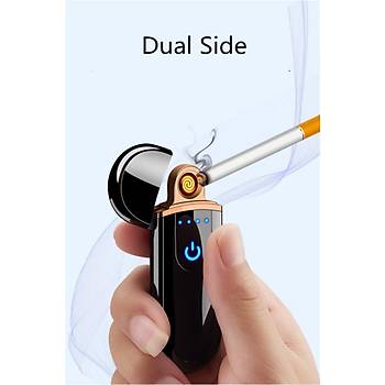 Elektronik Alevsiz Tungsten Turbo Çakmak Dokunmatik USB Şarjlı Anti Rüzgar