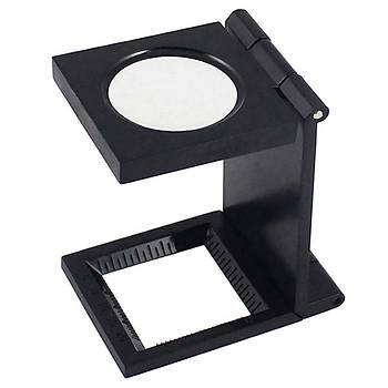 10X L�p Akrilik Lens 28mm �l�ekli Tekstil Optik Katlanabilir B�y�te� Lupa