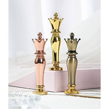 Mum Mhr Damga Kolu Premium Metal Kraliyet Tac Gold