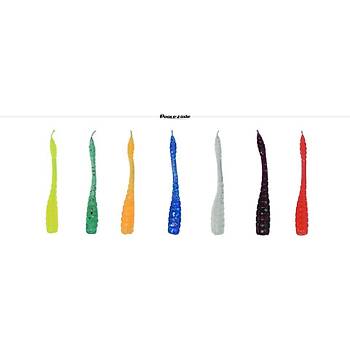 PROFISHER 50 Adet 4,5cm 0,5 gr Krmz Silikon Yapay Kurtuk Yem