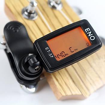 Kromatik Clip-Dijital Tuner Akustik Elektro Gitar Bas Keman