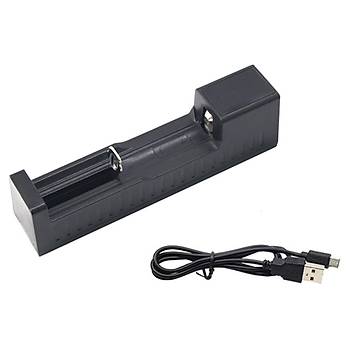 18650 14500 26650 Li-Ion USB Şarj Cihazı Tek Pil Kapasiteli 3.7-4.2 V Şarj Koruma