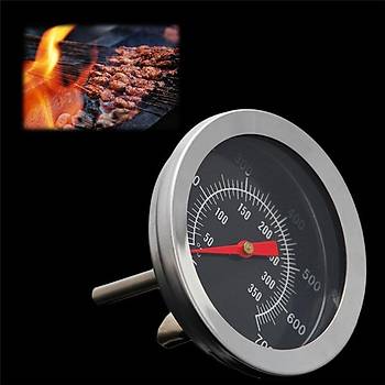Isı Ölçer Termometre 50°-350° Paslanmaz Çelik Barbekü Sıcaklık Göstergesi 