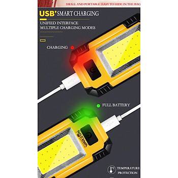 Outdoor 30W Mini Şarjlı 21 LED 3 Mod Projektör Power Bank 