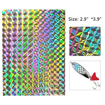 Balıkçılık Holografik Yapışkan Film Flaş Bant Metal Sert Yemlere 