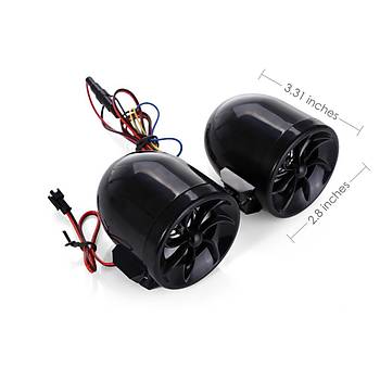 Motosiklet Alarm Hoparlr Ses Mzik alar MP3 FM USB SD AUX Destei