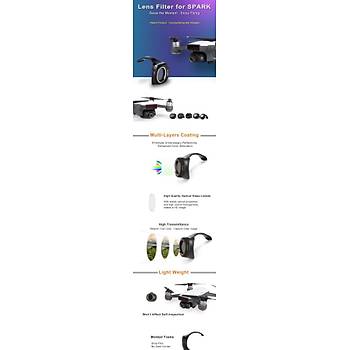 DJI Spark Gimbal Kamera HD N32 Filtre Optik Lens