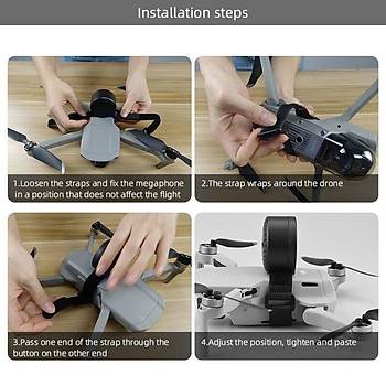 DJI Mavic Air İHA Megafon Uzaktan Kumanda USB Şarjlı Su Geçirmez