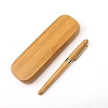 Bambu Dolma Kalem Ahþap Kutulu Hediye Set 0.5mm Iraurita Nib