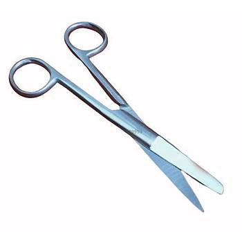 Makas 14 cm D�z U�lu Paslanmaz �elik Ekstra Kalite