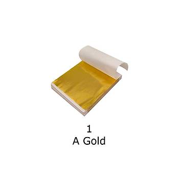 Varak Kaplama Yaprak Metalik Folyo mitasyon 9x9cm 10lu Paket 1 A Gold R5799F-1