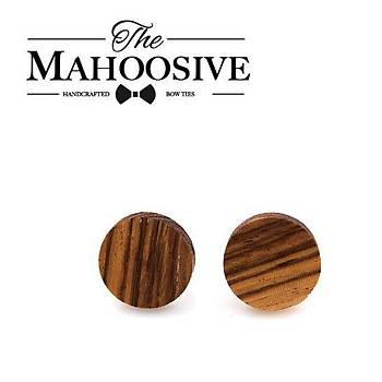 Kol Düğmesi Doğal Ahşap Zeytin Düğün Parti Gömlek Manşet Bağlantı Düğmesi Silver