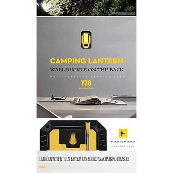 Outdoor 30W Mini Şarjlı 21 LED 3 Mod Projektör Power Bank 