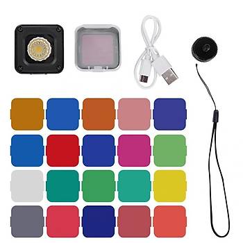 LED I��k 10M IP67 Su Ge�irmez Dahili Pil 200-5500 20 Renk Filtre