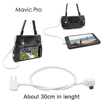 DJI Mavic Pro Tip-C Veri Kablosu 30 cm Tablet ve Telefonlar in Beyaz Renk