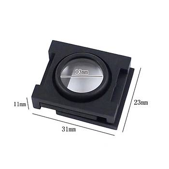 20X Lüp K9 Optik Cam Lens Ölçekli Büyüteç Metal Siyah Renk Üç Eklem Katlanır 