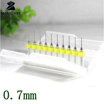 Tungsten Karbr Ulu Freze PCB Mikro/Mini Matkap U 0,7mm x 10 lu Set