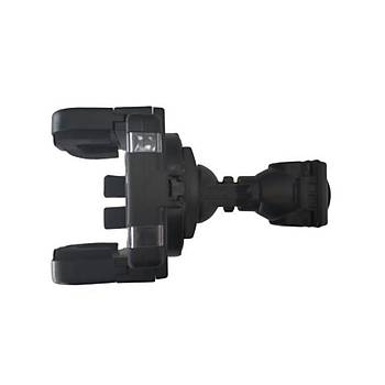 Gidon Telefon Tutucu 360° Döner Kafa Tek Tuş Otomatik Yaylı 20mm Gidon