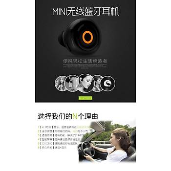 Bluetooth 4.1 Kulaklk CVC 6.0 Mini Kablosuz Stealth
