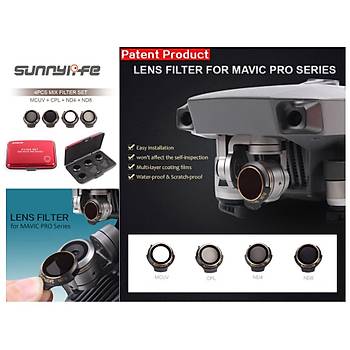 DJI Mavic Pro Platinum Kamera ��in K�zakl� Optik Lens 4 l� Filtre Set MCUV / CPL / ND4 / ND8 