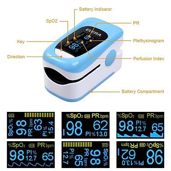 Oksimetre Parmak Pulse Orijinal Taşıma Çantalı Parmak LED Darbe 