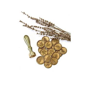 Mühürcüm Kişiye Özel Pirinç Sap ve Pirinç Kafa Mum Mühür Damgası 2.5 cm MHK100PS