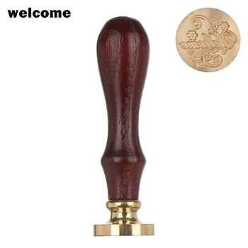 Mektup Damga Mühürü Welcome + 30 Mühür Mumu + Eritme Kaşığı