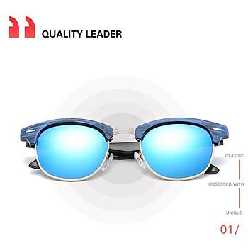 UV 400 Unisex Güneş Gözlüğü Polikarbon Mercury Lens Bambu Sarı Çerçeve  