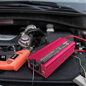 �ift USB 2000W 12V to 220V G�� �nvert�r� �arj D�n��t�r�c� Adapt�r