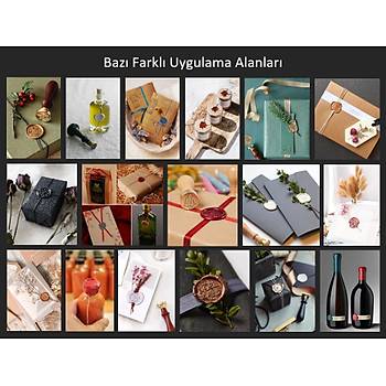 Mektup Damga Mühürü Botanik + 30 Mühür Mumu + Eritme Kaşığı