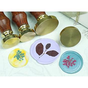 Eritme Balmumu M�hr� Damga 20 mm Yuvarlak Bo� Bak�r Kafa + G�la�ac� Kol 