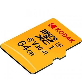 Kodak TF Mikro SD Kart 64 GB U3 V30 A1 4K Yüksek Hızlı Çözünürlük İçin Destek