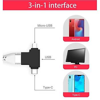 Dijital Kulak Temizleme USB Endoskop Kamera Mikro USB-C Android Windows