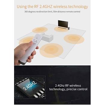 Sunum Kumandası USB Şarjlı Laser Presenter PPT Flip Pen 50 Metre Uzaktan Kumanda 
