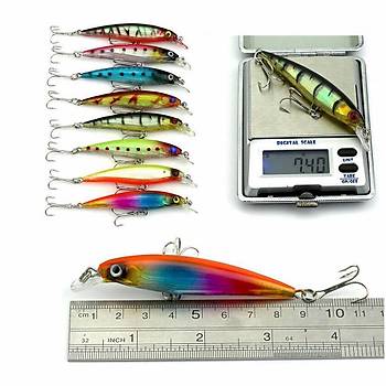 8 li Set Sert Profesyonel Balk Yem 3D Gzler 9CM 7,4G