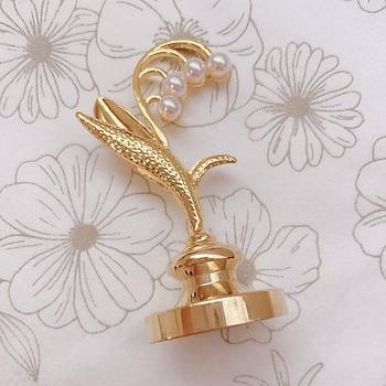 Mum M�h�r Damga Kolu Premium Metal �an Orkidesi Gold