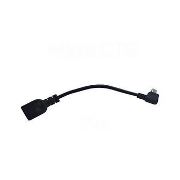 Sa� Dirsek 90� Mikro USB OTG Kablo 17cm USB Tip-A Di�i Mikro USB Konnekt�r