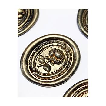  Mühürcüm Black Gold Rosebuds 12 Adet 3D Hazır Kendinden Yapışkanlı Sticker Mühür RM2110