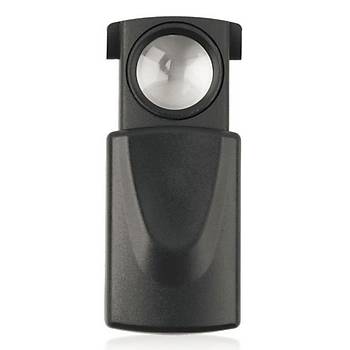 30X LED Işıklı Sürgülü Büyüteç Mini Cep Takı Mikroskop 21mm Lens