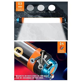 USB Şarj Edilebilir IP68 Su Geçirmez Led Kamp Işıldak Taşınabilir El Feneri T25 