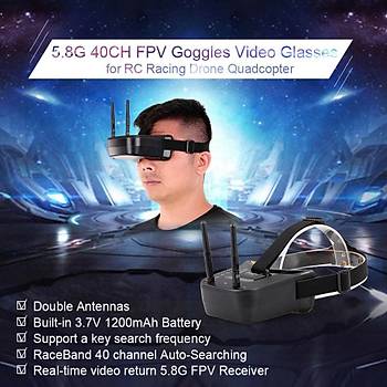 FPV Yar Gzlk 5.8G 40C ift Anten 25mW Video Verici Kamera Set 