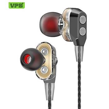 VPB T1 Süper Bas Mikrofonlu Kulaklık 3.5mm Jack 1.20mt Siyah Pembe Gold