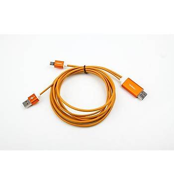 Telefondan-TV'ye Mikro USB HDMI MHL Kablosu 1080P