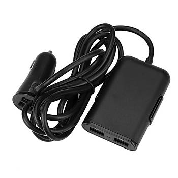 38 w 4 Port USB Yolcu Araç Şarj + Uzanan USB HUB Ön/Arka Koltuk