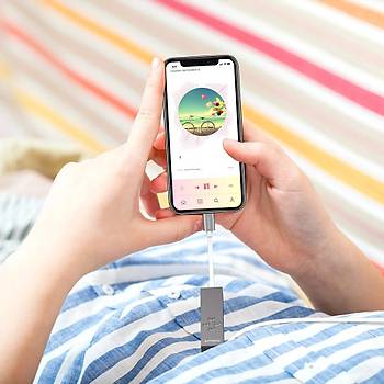 Apple MFi Sertifikal 2 in 1 Lightning 3.5mm Kulaklk Jak Adaptr 