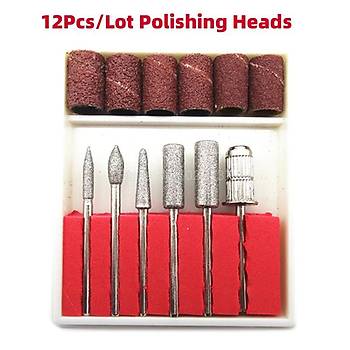 Metal Taşlama Parlatma Yüzük Taş Oyma Nail Art Manikür 12li Set 