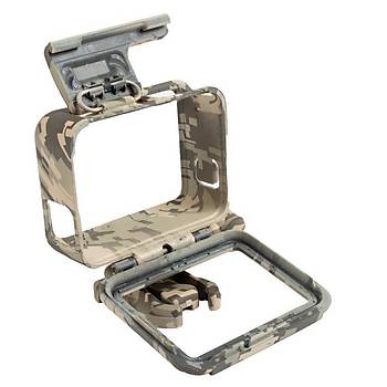 GoPro Hero 5 6 7 Black için Kamuflaj Desen Koruyucu Kasa Çerçeve