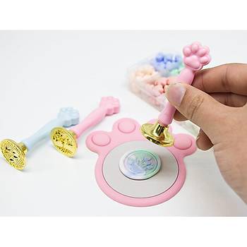 Mum M�h�r� Sap� Pembe Renkli Sentetik Re�ine M8 Di�li