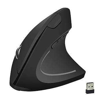 2.4GHz Kablosuz Dikey Fare Ergonomik Tasarım Siyah Renk Alfawise